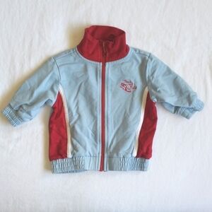 janie & jack track & field zip-up lightweight jacket 0-6 months baby boy